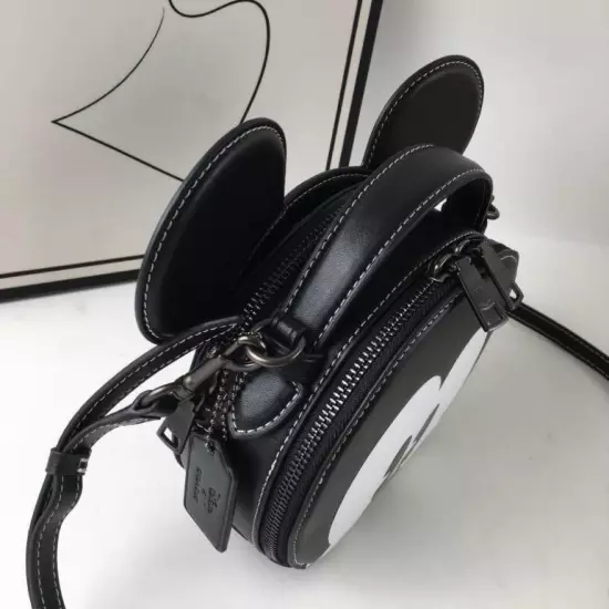 COACH Disney X COACH Mickey Mouse Ear Bag Crossbody Black CM194 outlet