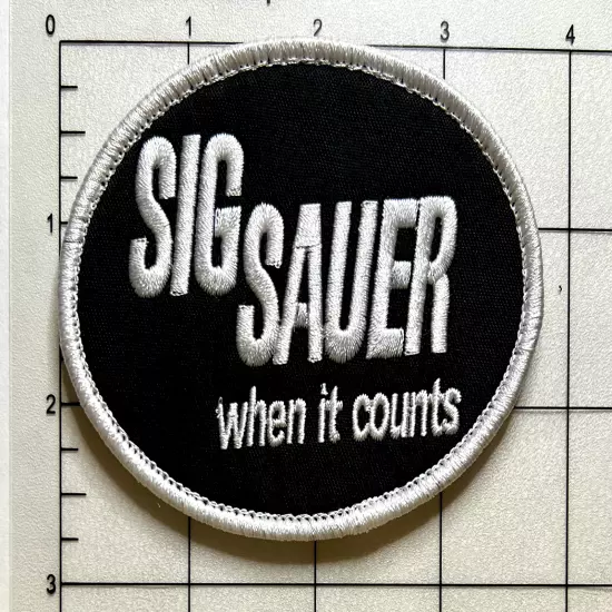 Sig Sauer Firearms When It Counts Embroidered Hook and Loop Morale Patch