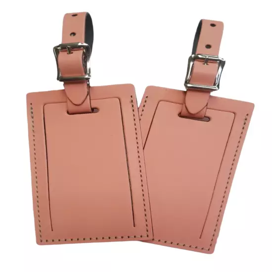 Curry's Leather Travel ID Business Card Luggage Tag Lot of 2 Made in the USA