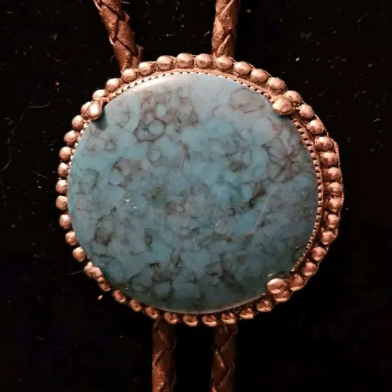 Large Native American Turquoise Bolo Tie