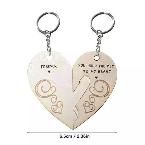 Valentine's Day Birthday Gifts Hold The Key To My Heart Keychain Couple F2Z5