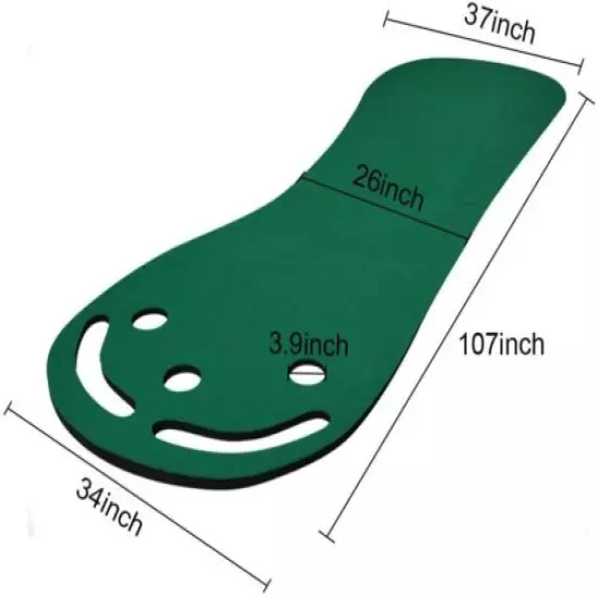 Golf Putting Mats Practice Mat Leisure Easy Folding Three Hole Home Putting SBR