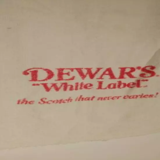 VINTAGE ( RARE ) Golf Towel ( DEWAR'S WHITE LABEL ) Rare!