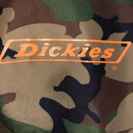 DICKIES Jacket CAMO MEDIUM Hunter Nylon RETRO ORANGE LOGO Skater Stylish RARE