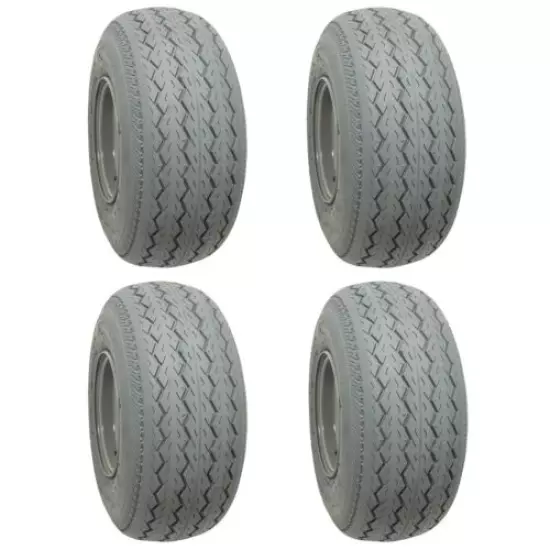 Golf Cart Tires Set of 4 18.5x8.50-8 Duro 4 Ply Gray Sawtooth Street Tires Only