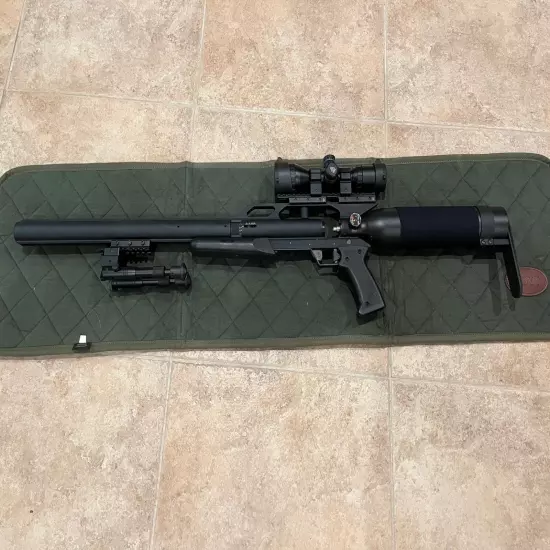 AirForce Condor SS PCP Air Rifle, Spin-Loc Tank .22 with Scope, Bipod, and Ammo