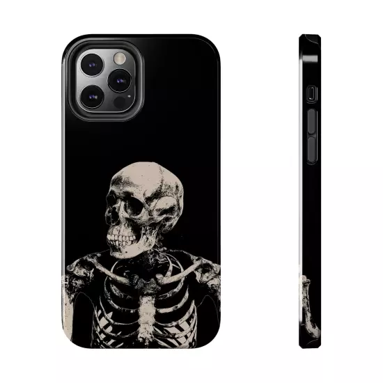 Dark Skeleton Skull Tough iPhone & Samsung Galaxy Cases Cover, Gift For Men