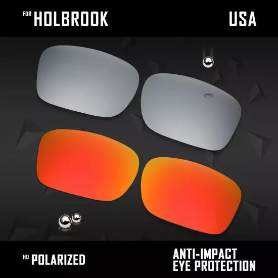 Anti Scratch Polarized Replacement Lenses for-Oakley Holbrook OO9102 Options