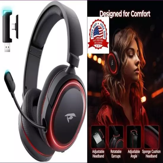 Auriculares inalámbricos para juegos, sonido envolvente 7.1, auriculares. neuvo.