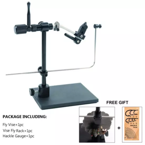 Maxcatch Rotary Fly Tying Vise Travel Alloy Fishing Tool Fly Fishing Tackle Kit