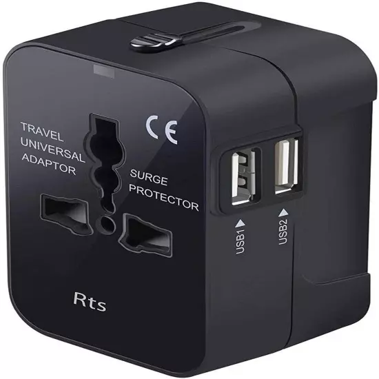 All in One Worldwide Travel Adapter & Wall Charger with USB Ports (FREE SHIP)