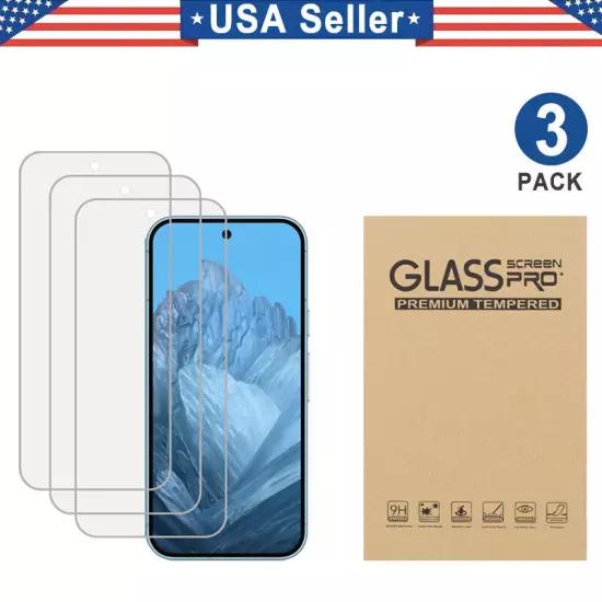 3PK Tempered Glass Screen Protector Google Pixel XL 3 4 5 6 7 7a 8a 8 9 Pro Fold