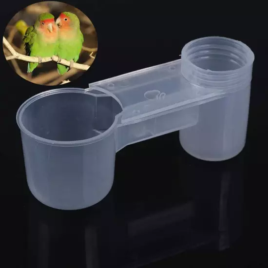 2-20x Pet Bird Feeder Drinker Cup Water Bottle Chicken Quail Poultry Dove Pigeon