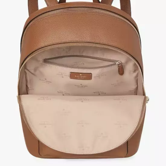 Brand New! Kate Spade Lena Double Zip Dome Backpack Warm Gingerbread Retail 499