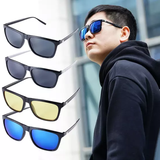 Square Polarized Sunglasses For Men Driving Sun-Glasses Male UV Block Prof