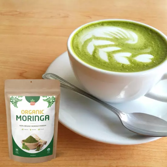 Organic Moringa Powder-USDA Certfied-Superfood Boost for Smoothies Tea Cooking