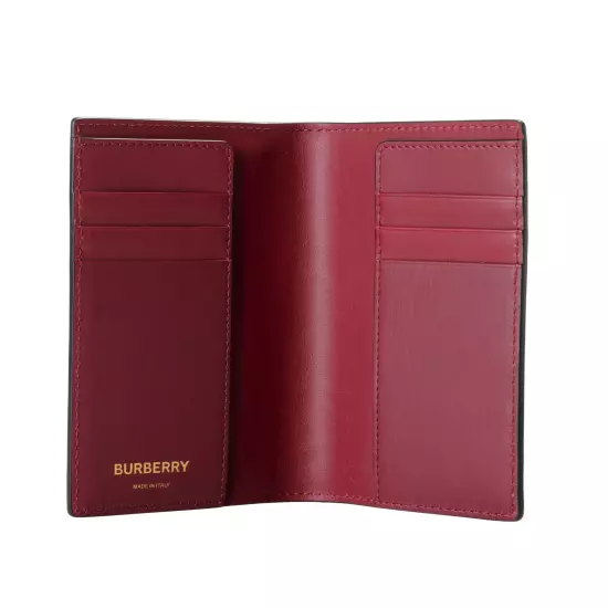 Burberry Vine Red100% Leather Passport Cover