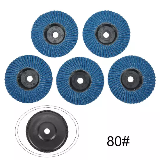 5pcs Grinding Discs Blue Flap Flat For Angle Grinder Wheels Zirconium Corundum