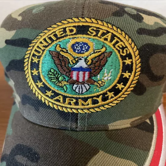 U.S. Army Hat Cap U.S. Warriors Military Official Headwear Strapback Embroidered