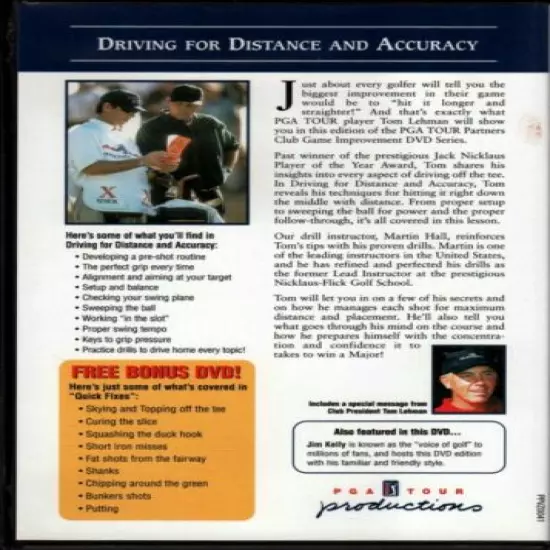 Driving for Distance and Accuracy with Tom Lehman with BONUS DVD - Quick Fixes 