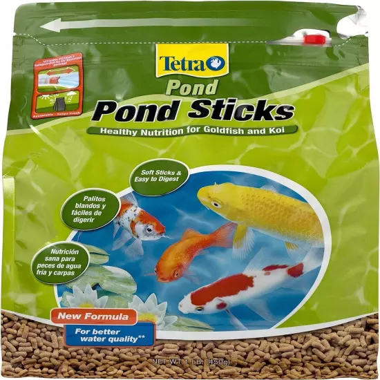 Tetra TetraPond Sticks, Pond Fish Food, for Goldfish and Koi, Premium