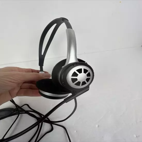 3.5mm Jack Wired Headset Stereo Headphone with Mic for Computer PC Business Use