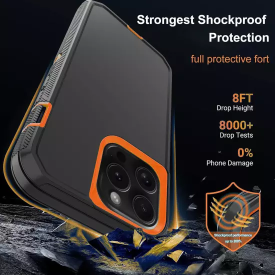 For iPhone 14 Pro Max/Pro/14 Case Phone Cover Shockproof Heavy Duty+Screen Glass