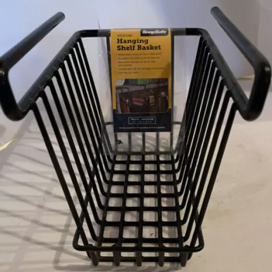 SnapSafe Hanging Shelf Basket Medium, Black 76010