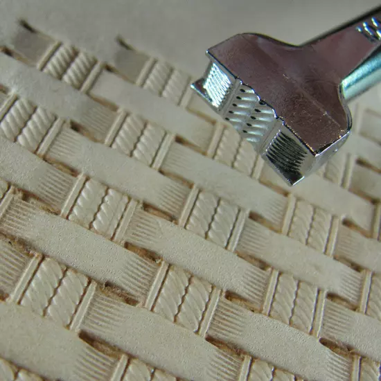 Pro Crafters Series - Double Rope Basket Weave Stamp (Leather Stamping Tool)