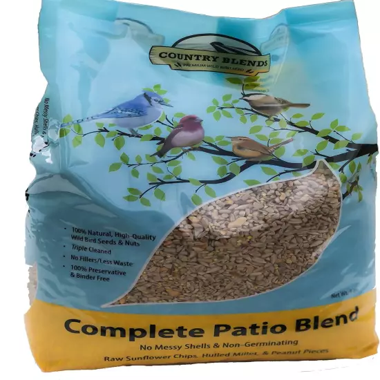 Complete Patio Blend, 5 Lbs Bag - Wild Bird Food Seed and Nut Mi