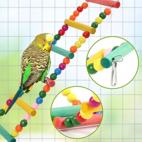 Pet Bird Parrot Swing Bell Parakeet Budgie Cockatiel Cage Hammock Hanging Toys