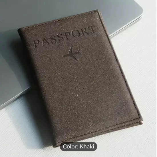 PU Leather Passport Holder, Fashionable Lightweight Travel Document Case