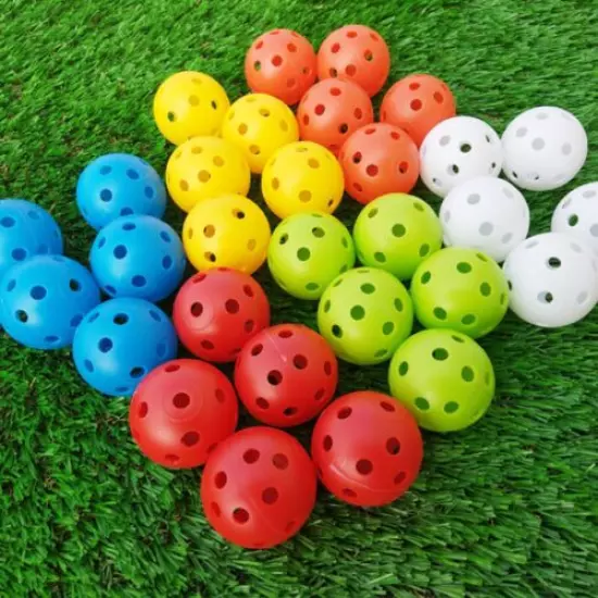  PACK Airflow Plastic GOLF BALLS club Practice Training Whiffle indoor/outdoor