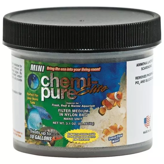 Boyd Chemi-Pure Elite Mini 3.1 oz Carbon Ion Aquarium Fish Tank Filter Media