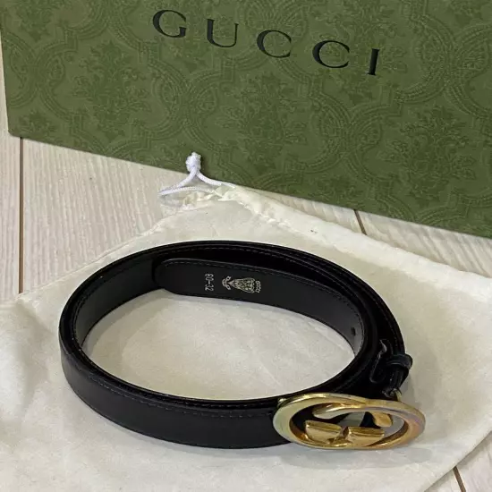 GUCCI Beauty GG Leather Belt 80 32