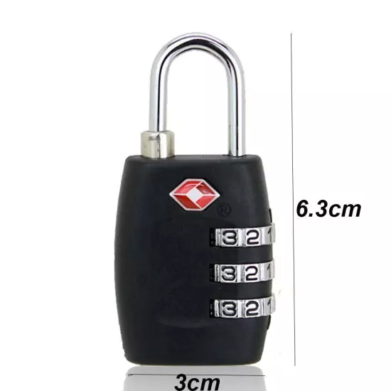 Suitcase Password 3 Position Resettable Lock Combination Lock TSA Luggage Lock