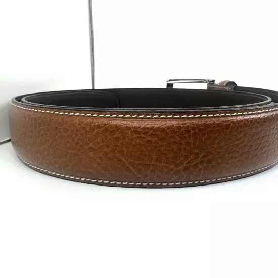 Cremieux Men’s Leather Belt Size 36 Cowhide Brown 