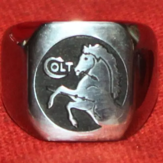 COLT FIREARMS Rampant Colt Stainless Steel Ring Size 10