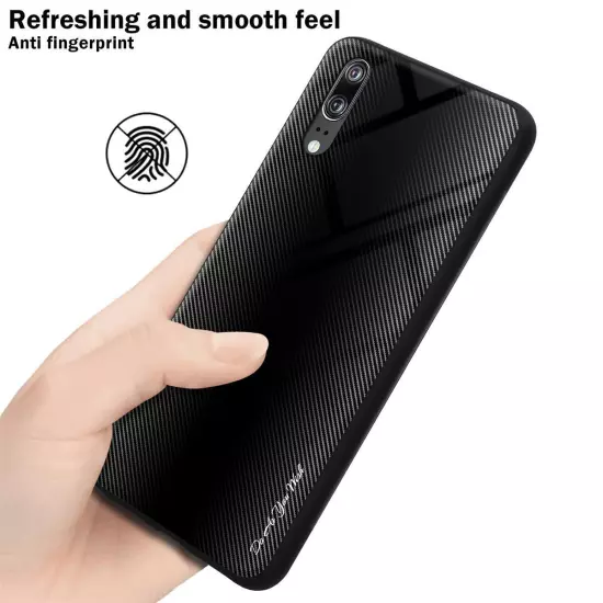 Case for Huawei P20 Phone Cover TPU Silicone Tempered Glas