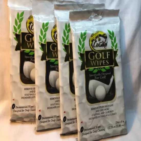 4 pkgs. LaGila Golf Wipes, 18 count each pkg.