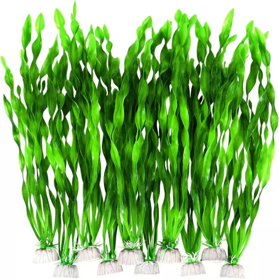 Fish Tank Artificial Plants, Aquarium Plants Plastic, 12Inch Tall Fake Seaweed D