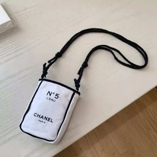 Chanel Belle No. 5 L 'eau Canvas Mini bag is available with a white canvas bag