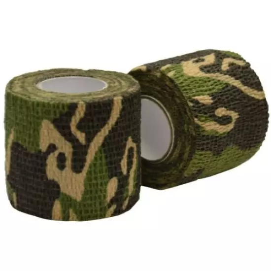 5m*4.5cm Camo Wrap Tape Rifle Military Hunting Self-Adhesive Stretch Bandage US