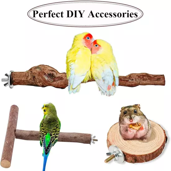 Bird Cage Screws Perch Stand Platform Multiple Color 