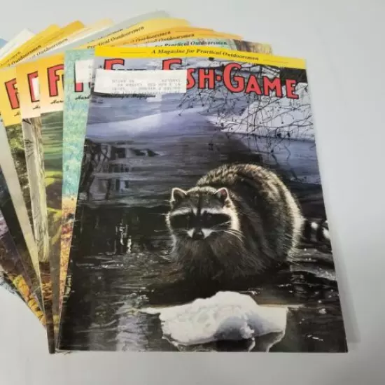 Vintage Fur Fish Game Magazine All 12 Issues of 1991 Articles Advertising Decor