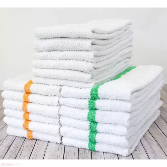 New Bar Mop Restaurant Cleaning Towels Wiper Bar Rags Cotton Towels (Pack of 24)