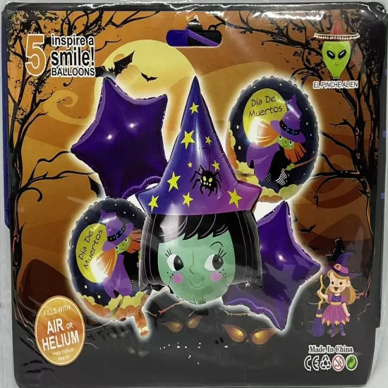 5 Pcs. Halloween Balloons / 5 globos de Noche de Brujas