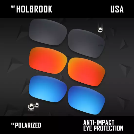 Anti Scratch Polarized Replacement Lenses for-Oakley Holbrook OO9102 Options