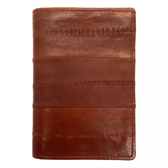 Genuine Eel Skin Leather Business Card ID Wallet Credit Card Case