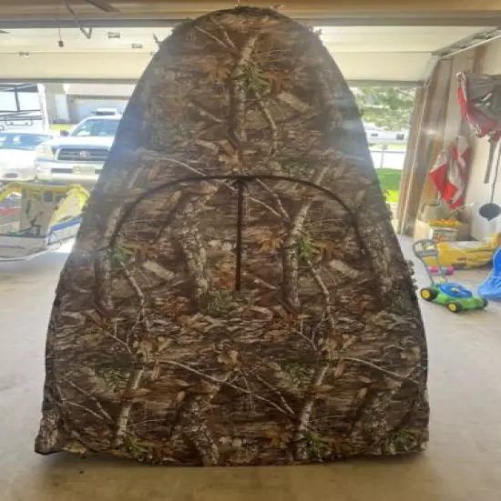 Ameristep Gunner Ground Outhouse Real tree Breakup Blind 1 One Person Duck Hunt